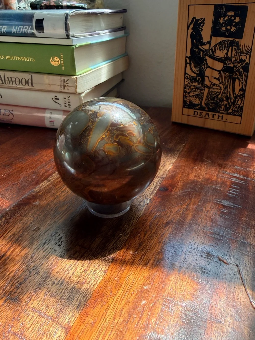 ✨ Bamboo Jasper Sphere • 438 g • 68.7 mm